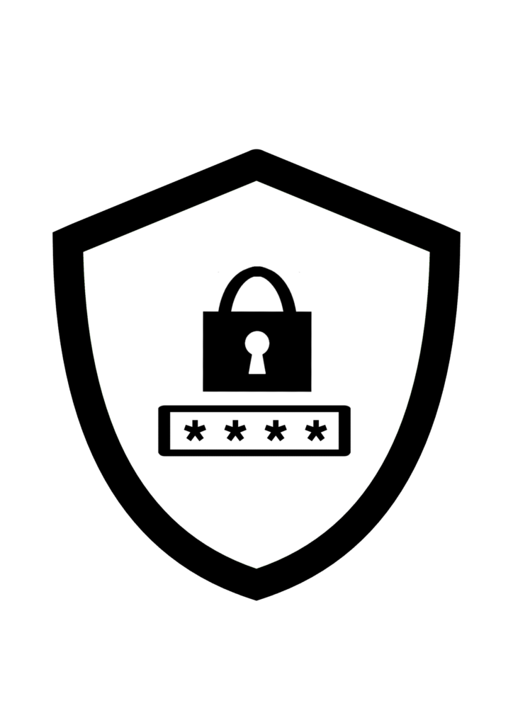 Encrypted Digital Vault icon – A padlock and security code within a shield, representing zero-knowledge credential management and secure data storage.