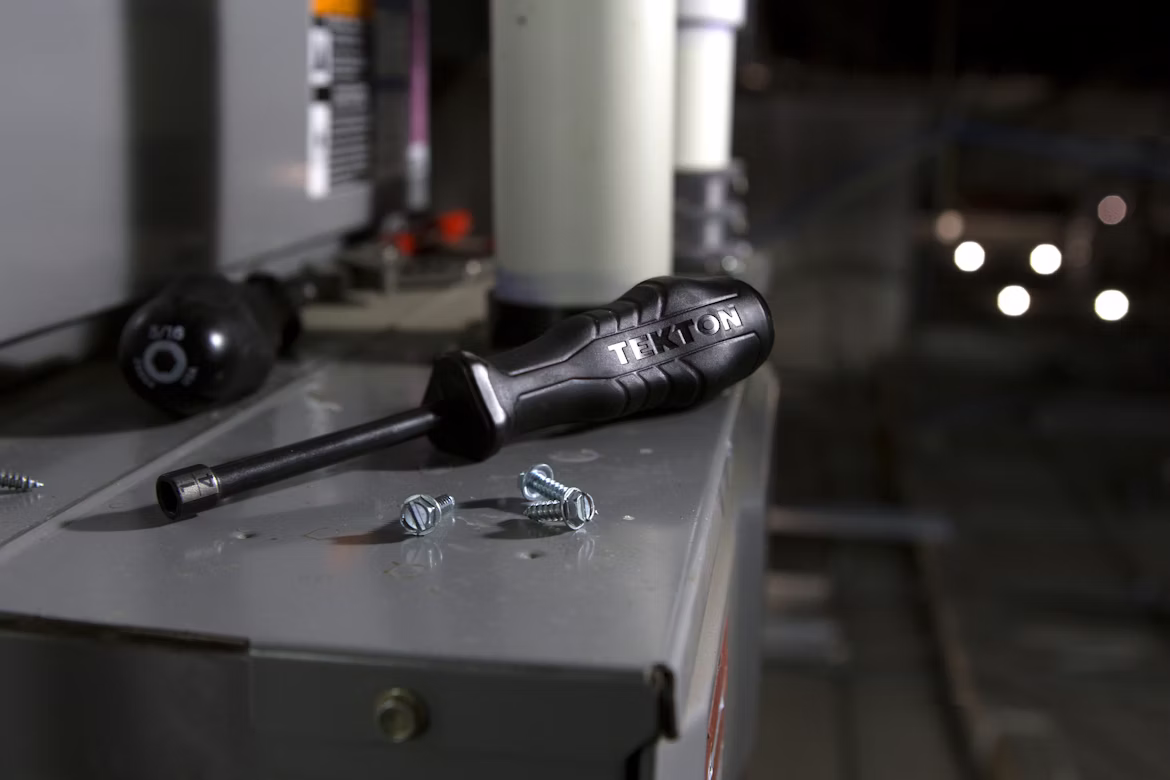 A Tekton tool and hardware components at the Cree IT research and development facility in Hay River, representing custom-built technology for Arctic realities.